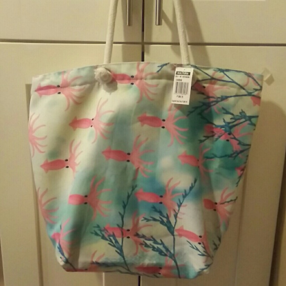Zipper top beach canvas bag with free bamboo slipper - Picture 1 of 8